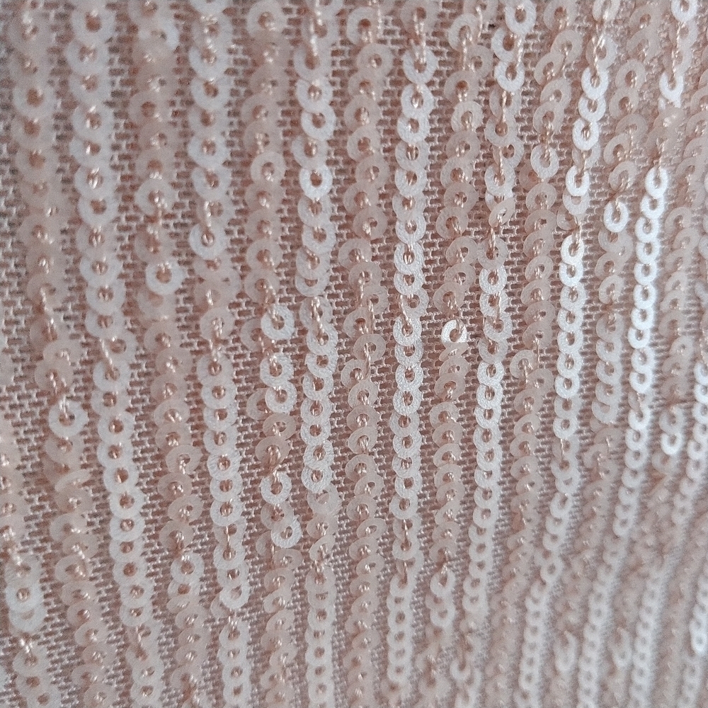 CeCe Blush Sequins V Neck Top M - Picture 6 of 12